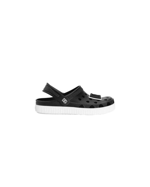 Dolce & Gabbana Black Dolce & Gabbana Sandals With Logo
