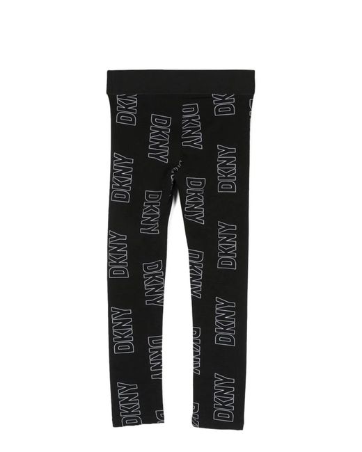 DKNY Black Allover Logo Leggings