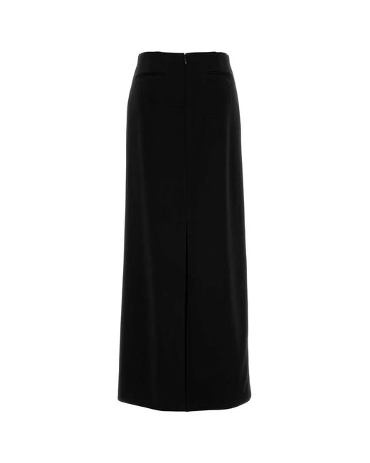 Fendi Black Stretch Cady Skirt
