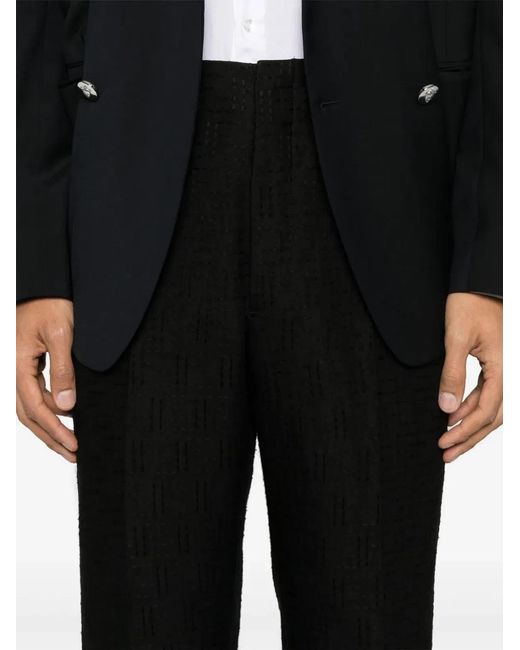 Fendi Black Linen Cotton Trousers for men
