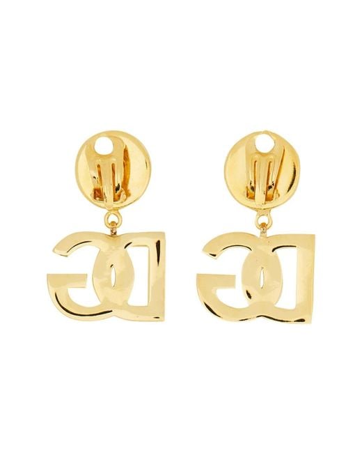 Dolce & Gabbana Metallic Dolce & Gabbana Orecchini Con Logo Dg