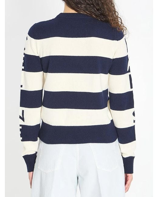 Céline Blue Crew Neck Sweater