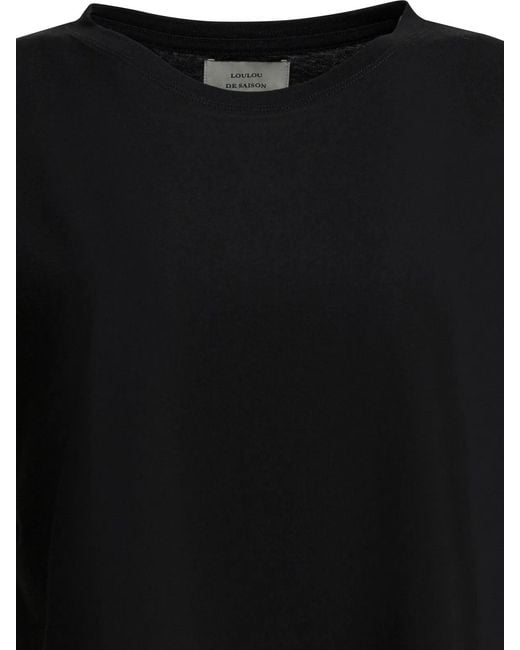 Loulou de Saison Black Cotton T-Shirt