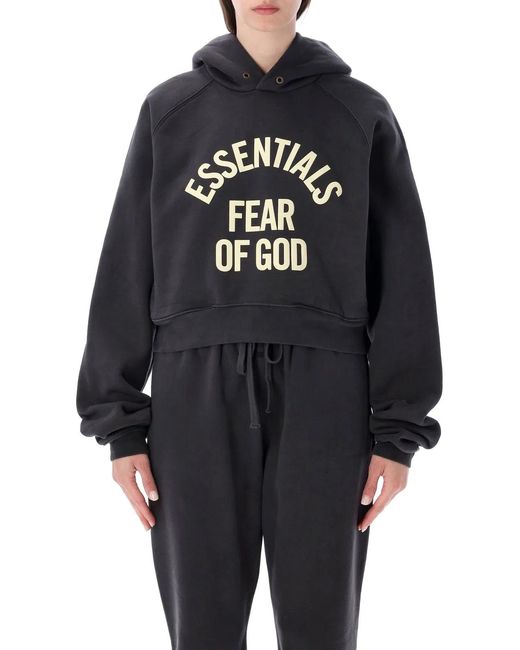 Fear Of God Blue Campus '90 Cropped Hoodie