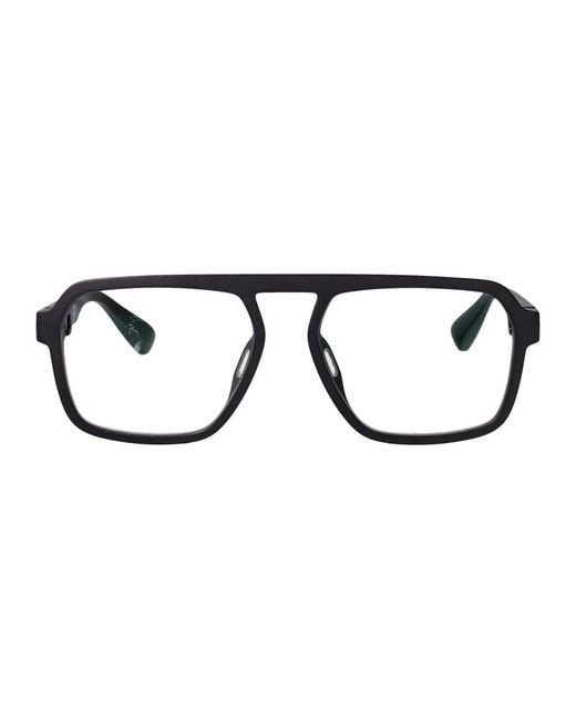 Mykita Black Md35 Slate Steel Glasses
