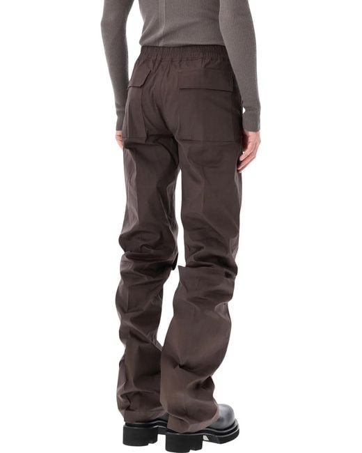 Rick Owens Black Dietrich Poplin Drawstring Trousers for men
