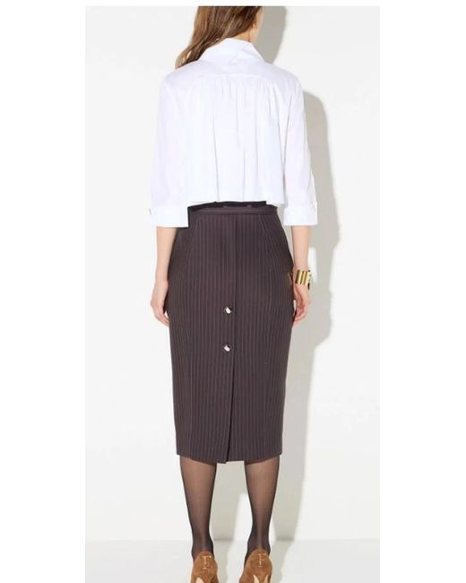 Elisabetta Franchi White Stretch Fabric Shirt