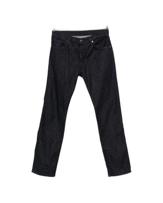 Emporio Armani Black Denim Cotton Jeans for men