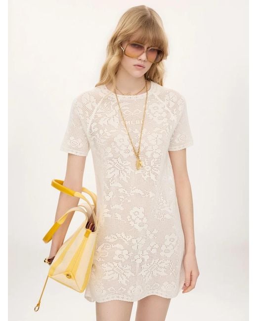 Chloé White Cotton Knit Dress