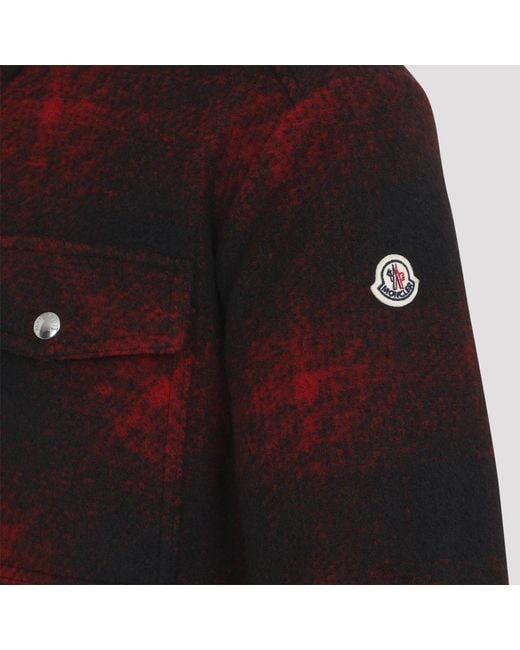 Moncler Red Bright Shirt Jacket for men
