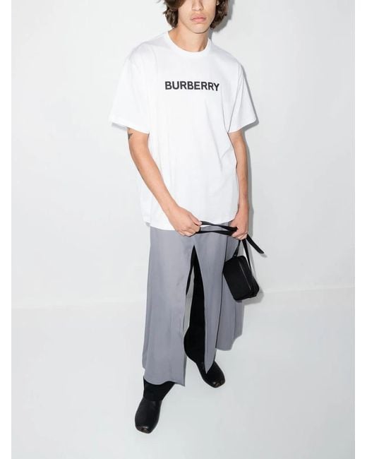 Burberry White Cotton Crew-Neck T-Shirt for men