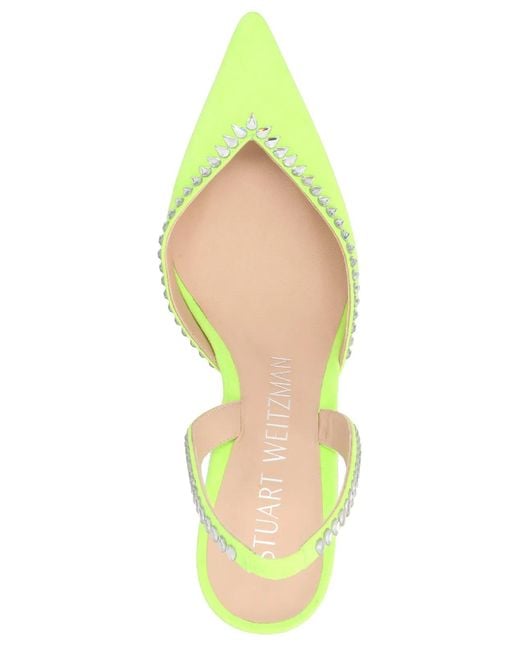 Stuart Weitzman Yellow 'Gmct' Slingbacks