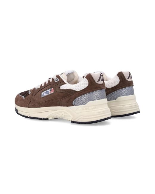 Autry Brown Hyperway Suede Sneakers for men