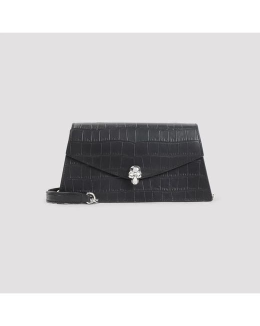 McQueen Black Skull Mini Clutch