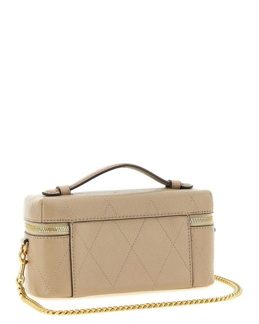 Tory Burch Brown 'Charlie' Vanity Case Crossbody Bag