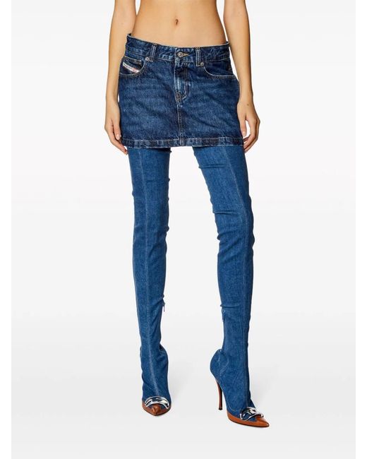 DIESEL Blue "De Ron" Mini Denim Skirt