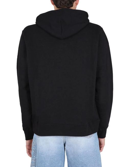 Gcds Black Sweatshirt "Wirdo" for men
