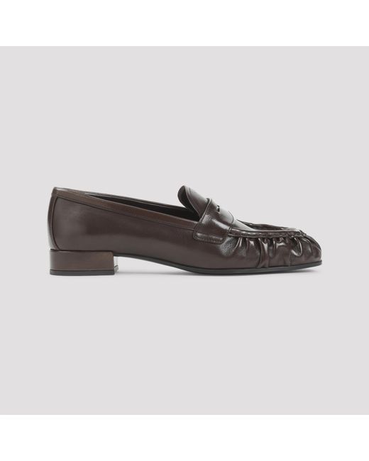 Prada Brown Leather Loafers
