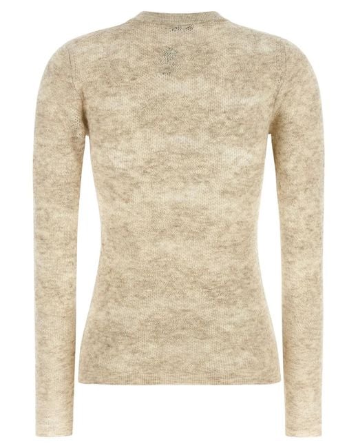 Brunello Cucinelli Natural 'Flower Lace' Sweater