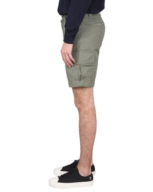 Paul Smith Gray Ps Paul Smith Bermuda Cargo for men