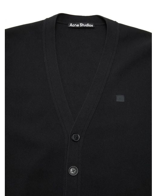 Acne Black V Neckline Cardigan for men