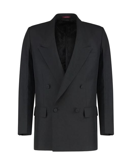 Gucci Black Double-Breasted Jacket for men