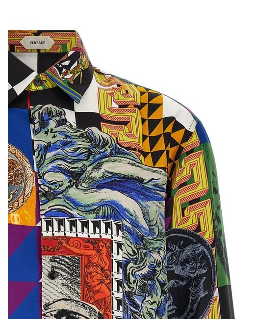 Versace Multicolor 'Medusa Collage' Shirt for men