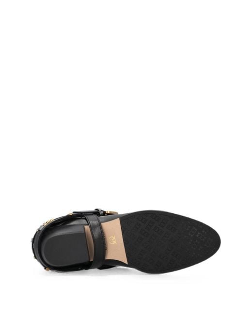 Pinko Black Leather Rubber Shoes