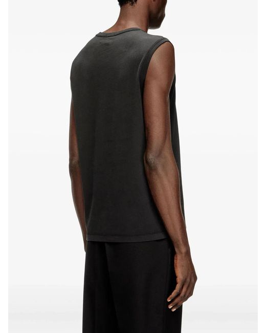 DIESEL Black Tisco Cotton Tank Top for men