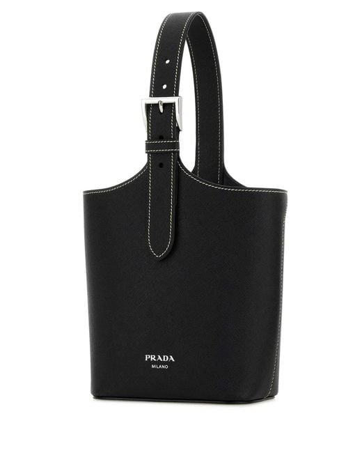 Prada Black Leather Shoulder Bag