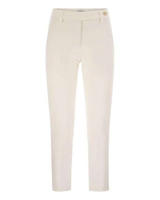 Brunello Cucinelli White Cigarette Trousers