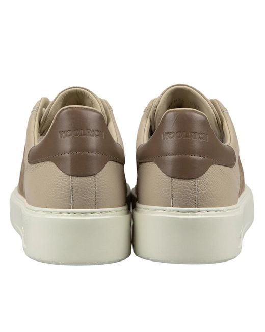 Woolrich Brown Classic Court Band Blubber Suede Sneakers for men