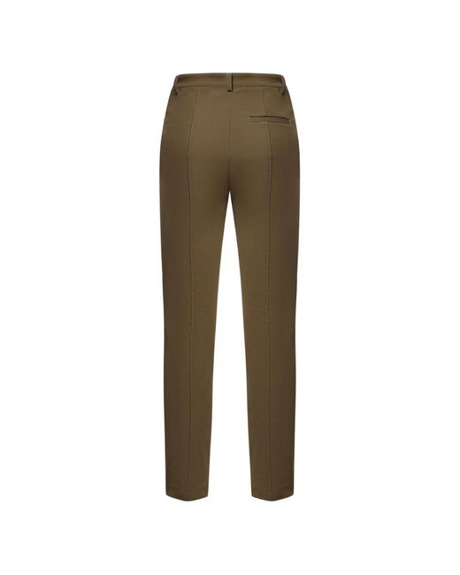 Pinko Green Polyamide Trousers