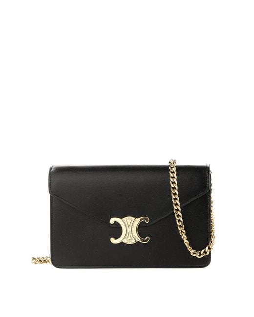 Céline Black Wallet On Chain Margo