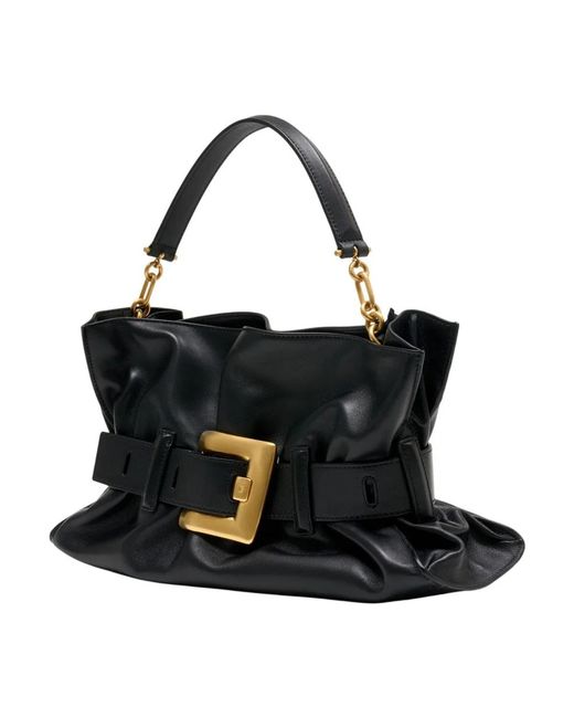 Balmain Black Anthem Medium Shoulder Bag