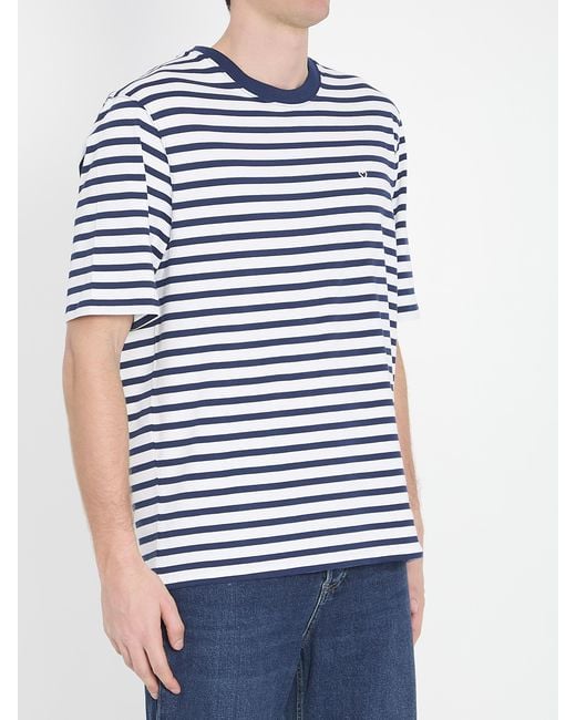 AMI Blue Boxy Marinière T-Shirt for men
