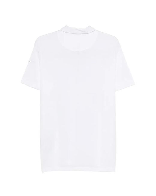 Kiton White Cotton Polo for men