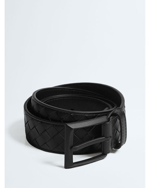 Bottega Veneta Black Solo Belt for men