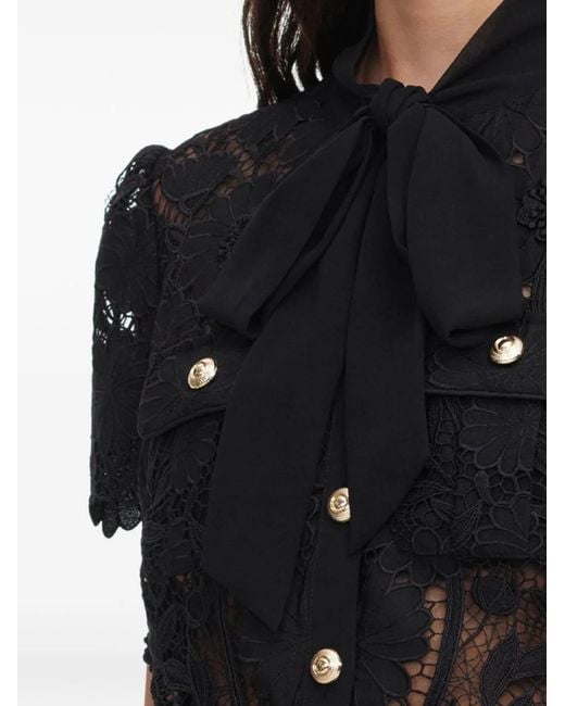 Self-Portrait Black Lace Blouse