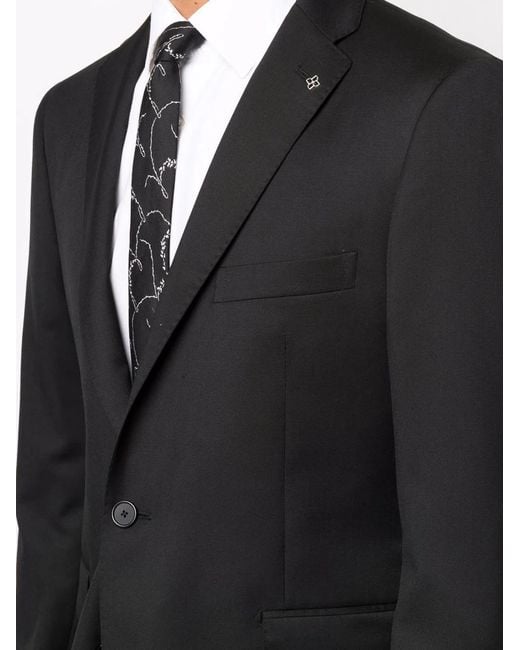 Tagliatore Blue Classic Suit With Constructed Shoulder for men