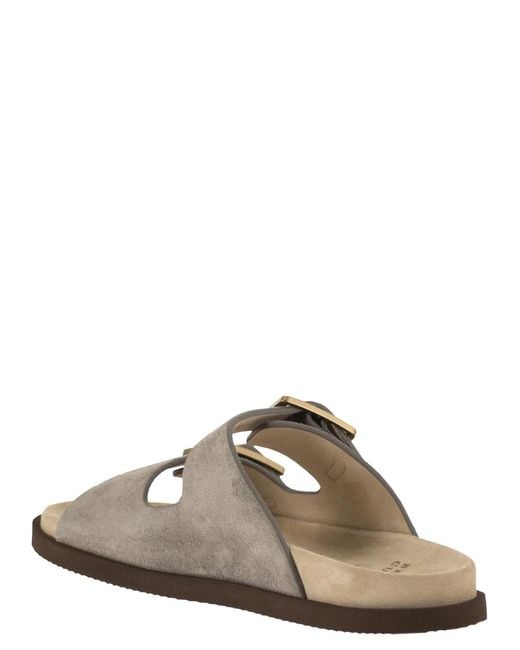 Brunello Cucinelli Brown Urban Slides for men
