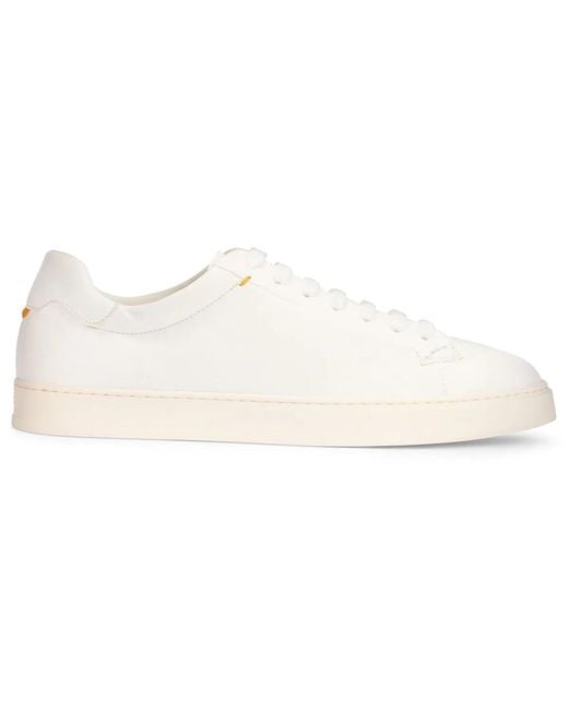 Doucal's White Nappa Sneakers for men