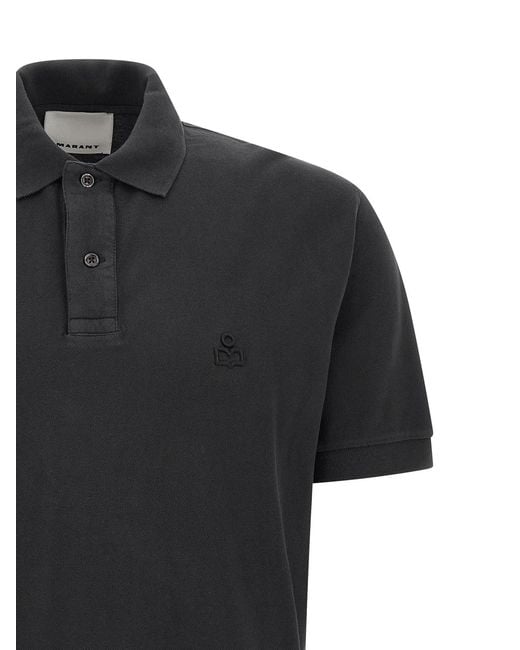 Isabel Marant Black 'Afko' Polo Shirt for men
