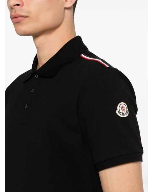 Moncler Black Ss Polo for men