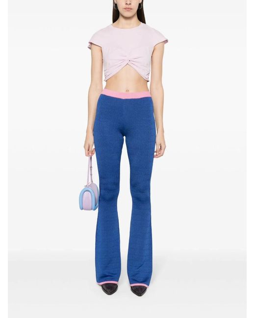 Bally Blue Flared Trousers