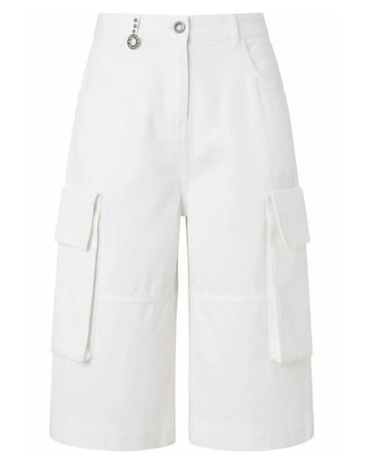 Pinko White Cotton Shorts