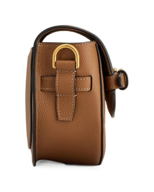 Tod's Brown T Signature Mini Leather Shoulder Bag