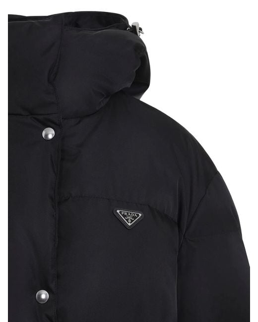 Prada Blue Belted Padded Coat