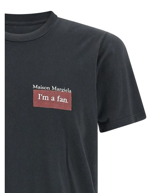 Maison Margiela Black Printed T-Shirt for men