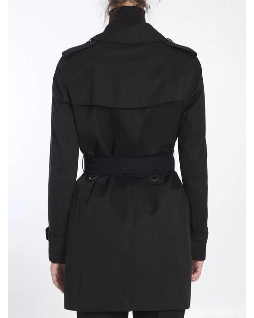 Burberry Black Chelsea Cotton Trench Coat